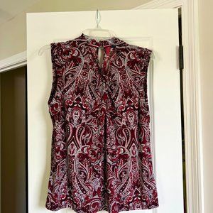 Tommy Hilfiger Womens Red and White Tank Top